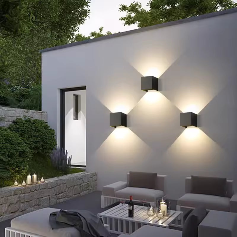 Lampada da parete per esterni a LED 6W IP65 lampada da parete impermeabile soggiorno camera da letto portico giardino lampada decorativa per interni ed esterni AC85-265V
