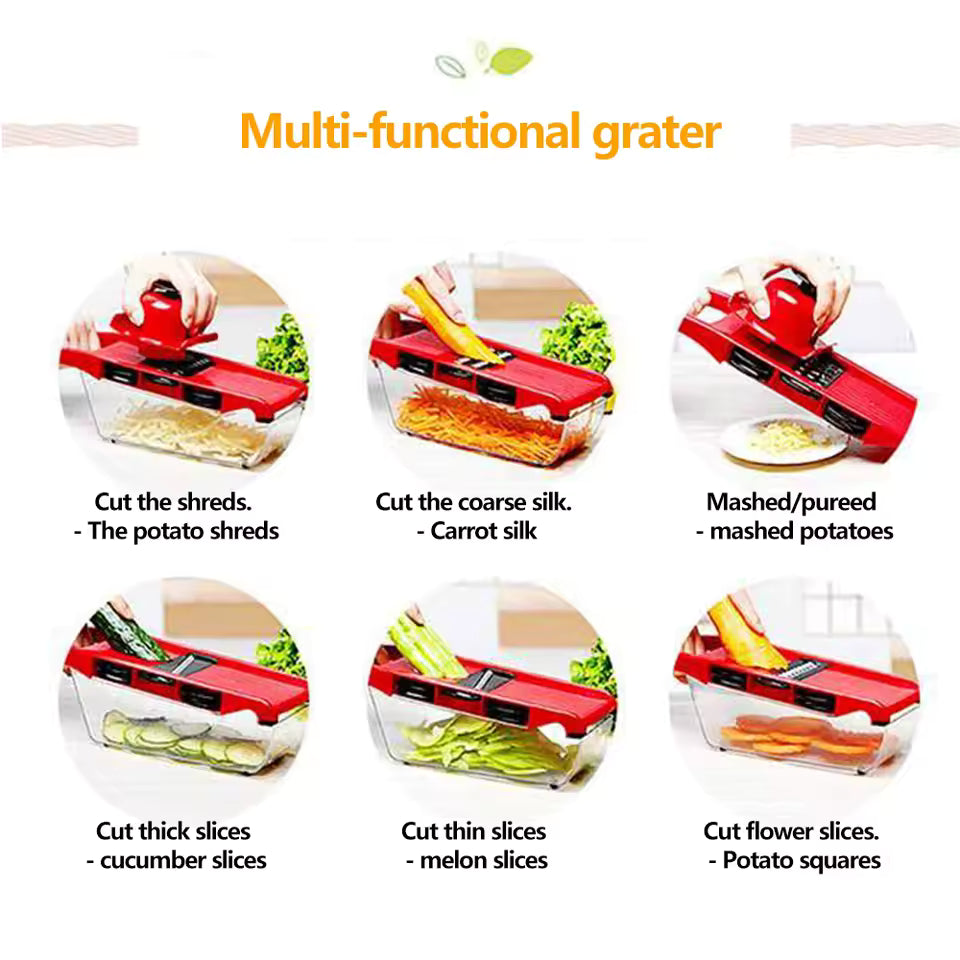 agliaverdure con lama in acciaio Affettatrice Pelapatate Carota Grattugia per formaggio Affettatrice per verdure Accessori da cucina