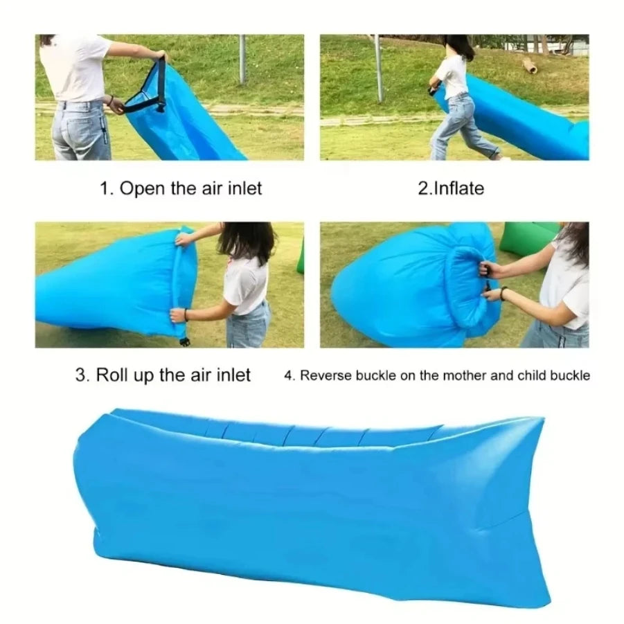 Borsa per divano gonfiabile Materasso per divano da campeggio portatile Poltrona per festival musicali Tappetino per esterni Cuscino d'aria Lettino da spiaggia