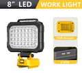Per Dewalt 18V Batteria Lampada da lavoro portatile a LED con porta USB Torcia da 3 pollici Luci di inondazione