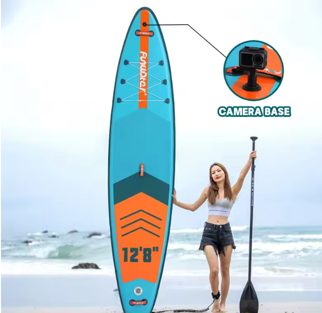 Funwater SUP FW41B tavola da paddle gonfiabile ultraleggera 385 * 85 * 15 Intrattenimento yoga pesca Tavola da paddle antiscivolo per surf per adulti