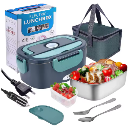 Lunch Box elettrico da 1,5 litri, 40-60 W, 12 V-24 V, scaldavivande portatile per auto o casa, riscaldamento del pranzo