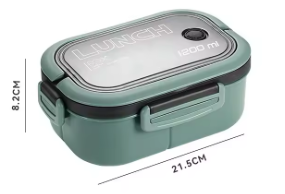 Lunch Box Bento a 2 strati da 1200 ml con forchetta cucchiaio, contenitori per alimenti per microonde ad alta capacità per bambini, campeggio portatile a tenuta stagna per ufficio