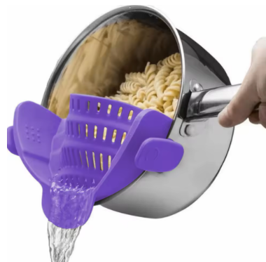 1 pz, colino, colino per pentole, colino con clip regolabile per pentole, padelle e ciotole, colino per pentole da cucina