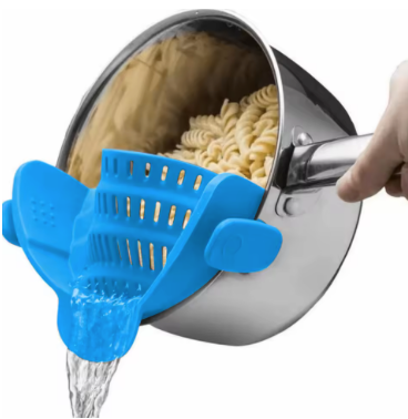 1 pz, colino, colino per pentole, colino con clip regolabile per pentole, padelle e ciotole, colino per pentole da cucina