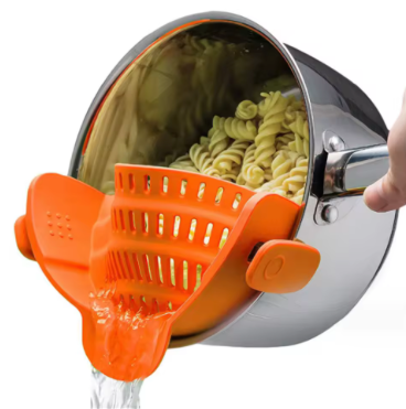 1 pz, colino, colino per pentole, colino con clip regolabile per pentole, padelle e ciotole, colino per pentole da cucina