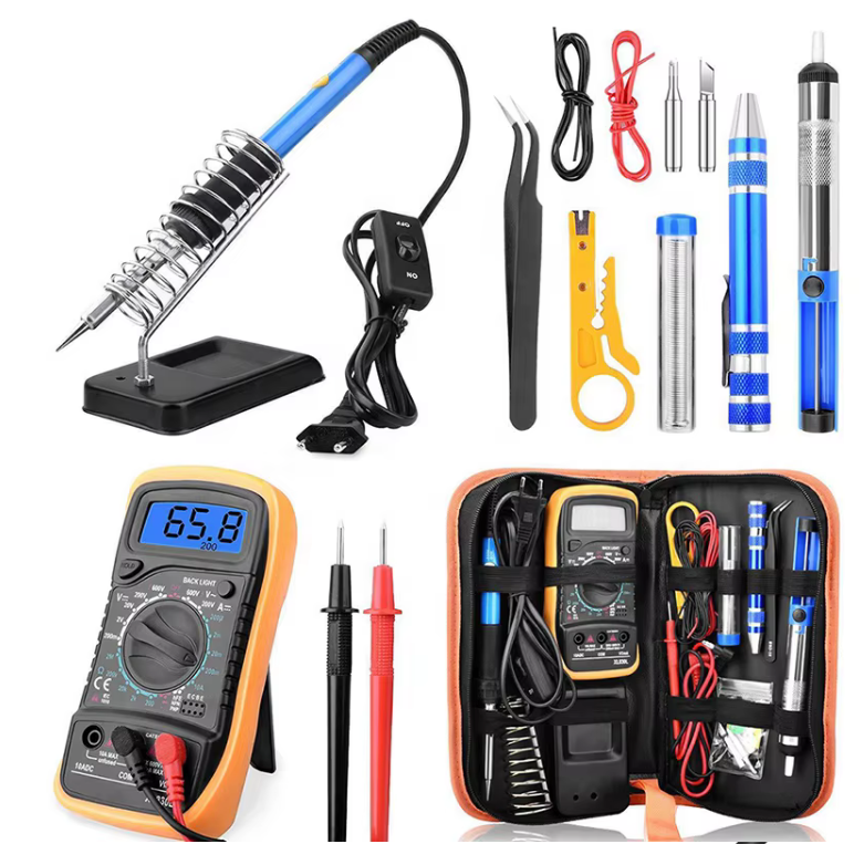 Articoli di Tendenza per Dropshipping Kit Pistola Saldante Elettrica a Basso Costo con Multimetro Saldatore a Stagno 60w Regolabile