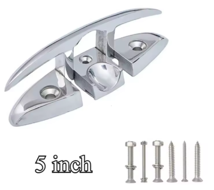 Bitta pieghevole per ormeggio marino da 5 pollici 6 pollici Acciaio inossidabile 316 Parti di tacchette pieghevoli per ponte di barca lucide lucidate a specchio alto