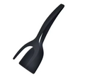 Nuovo 2 in 1 Grip Flip Spatola Pinze Uovo Flipper Spatola di Nylon Rivestimento Antiaderente Pancake Pesce Toast Francese Frittata Che Fa Strumento