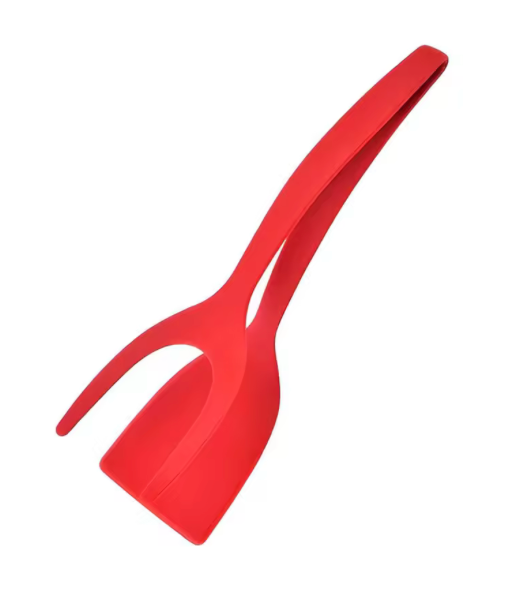 Nuovo 2 in 1 Grip Flip Spatola Pinze Uovo Flipper Spatola di Nylon Rivestimento Antiaderente Pancake Pesce Toast Francese Frittata Che Fa Strumento