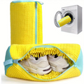 Borsa resistente per lavatrice di scarpe per tutti i tipi di scarpe, gialla con cerniera blu, ideale per scarpe da ginnastica e scarpe casual, borsa per il lavaggio della biancheria