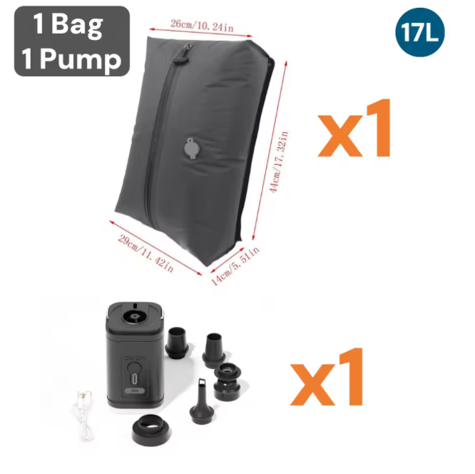 Elementi essenziali da viaggio Sacchetti sottovuoto, valigie Borse per imballaggio per organizer per vestiti Accessori pratici Cubi per imballaggio a compressione
