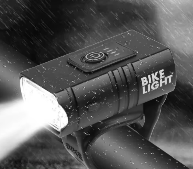 Lampada a LED in lega di alluminio 10W 800LM 6 modalità Display di alimentazione Lampada frontale per bici Attrezzatura da ciclismo per illuminazione notturna