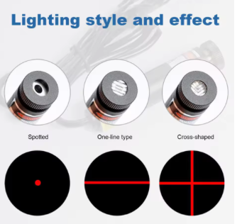 Posizionamento con Luce Regolabile a Punto/Linea Retta/Croce, Magnetica per Cuciture Precise