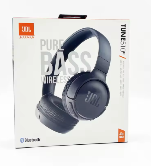 Nuovo 100% originale JBL Tune 510 BT Auricolare Bluetooth senza fili Suono Purebass Carica rapida per auricolare sportivo a lunga durata della batteria
