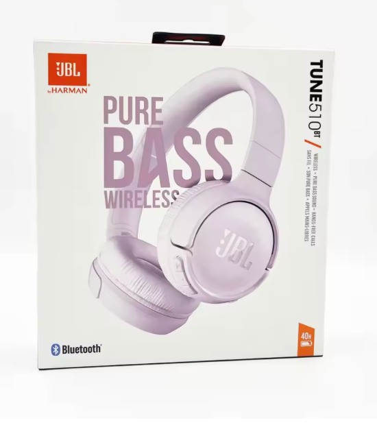 Nuovo 100% originale JBL Tune 510 BT Auricolare Bluetooth senza fili Suono Purebass Carica rapida per auricolare sportivo a lunga durata della batteria