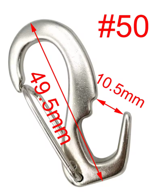 Grillo con moschettone per sistema di ancoraggio con gancio a molla in acciaio inossidabile di grado 316 SS per hardware per yacht per barche marine