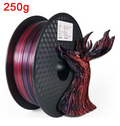 Dual Color Filament Silk PLA 1.75mm 1kg 500g 250g 3D Printer Materials Plasctic Shiny Filament Color 2 in 1 Red Black Bundle