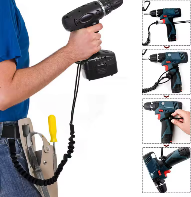 1pcs Alta Altitudine di Protezione di Sicurezza Elastico Buffer Sling Cintura Moschettone Gancio Lavoro Aerea Anti Caduta Protezione Della Corda