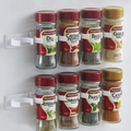 2 pz/set scaffale portaoggetti da cucina bianco scaffale portaoggetti per barattoli di condimento semplice Clip per bottiglie quattro cinque fori