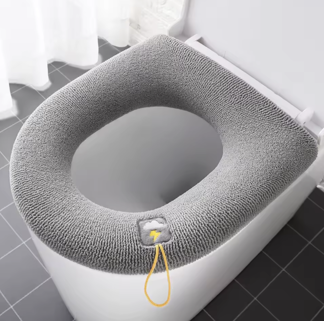 Coprisedile universale per WC modello zucca Tappetino per sgabello Morbido e caldo Cuscino per sedile WC Accessori per coperchio WC da bagno