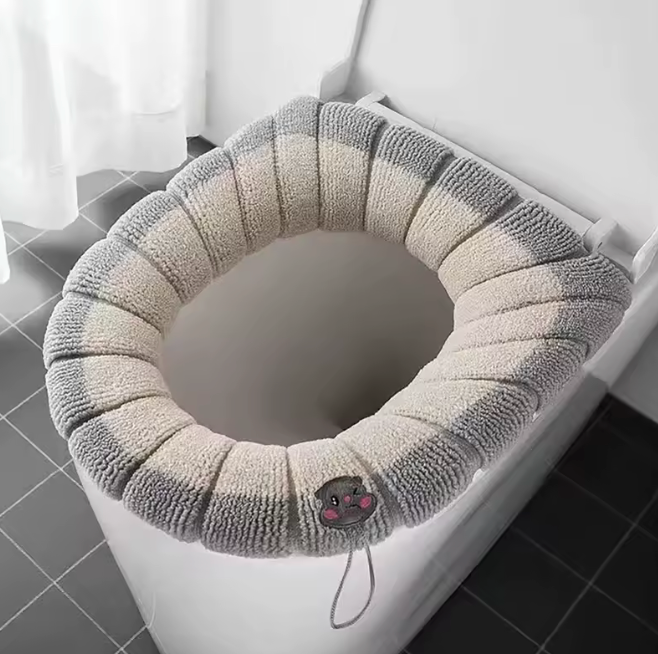 Coprisedile universale per WC modello zucca Tappetino per sgabello Morbido e caldo Cuscino per sedile WC Accessori per coperchio WC da bagno