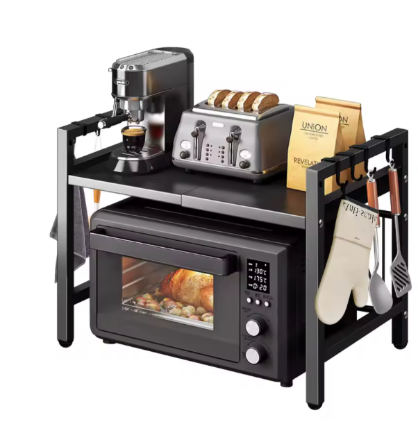 Scaffale da cucina Scaffale per microonde Scaffale per condimenti Scaffale per stoviglie Espandibile 42-64 cm Umidità e ruggine