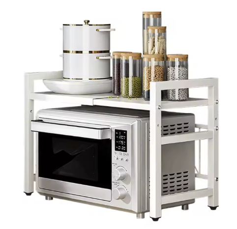 Scaffale da cucina Scaffale per microonde Scaffale per condimenti Scaffale per stoviglie Espandibile 42-64 cm Umidità e ruggine