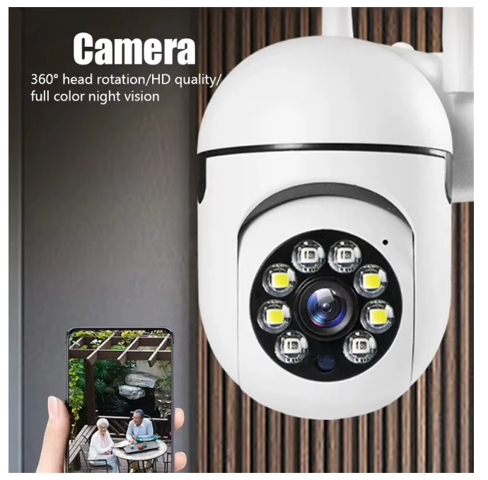 Telecamera di monitoraggio wireless A7 Citofono da 360 gradi Telecamera di sicurezza domestica 1080P Telecamera per visione notturna HD remota Monitor Smart Home