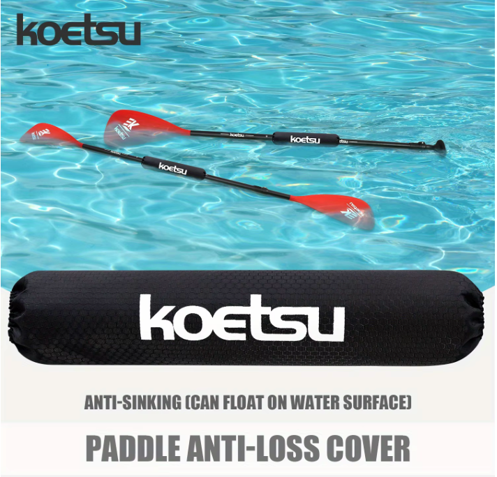 KOETSU Manicotto di galleggiamento per pagaia Nero 420D PU Modello di calcio durevole La schiuma EPE impedisce l'affondamento per Kayak Canoa Paddleboard