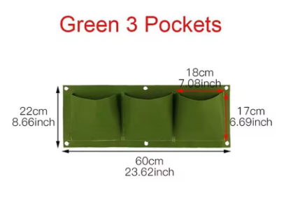 Sacchi per Piante da Appendere a Parete con Tasche Multiple, Vasi per Piante da Giardino, Ortaggi, Bonsai, Fiori, Accessori per la Decorazione Domestica