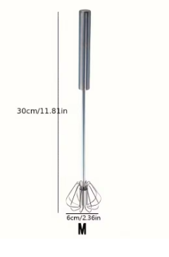 Frullino per le uova in acciaio inossidabile Miscelatore semiautomatico durevole per mescolare la crema alle uova senza sforzo, mescolando e battere per la cottura in cucina