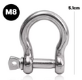 M8 Grilli in acciaio inossidabile Gancio di collegamento D per carichi pesanti per catene di funi metalliche Sollevamento barche Rigging Grillo Clip Strumento hardware