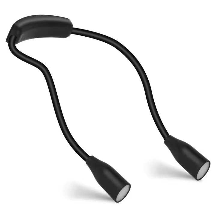 Lampada da lettura a LED per collo, ricaricabile tramite USB, 360 ° Lampada da lettura per libri con braccio flessibile Lampada da lettura per collo Lampada da lettura per studio Luce notturna