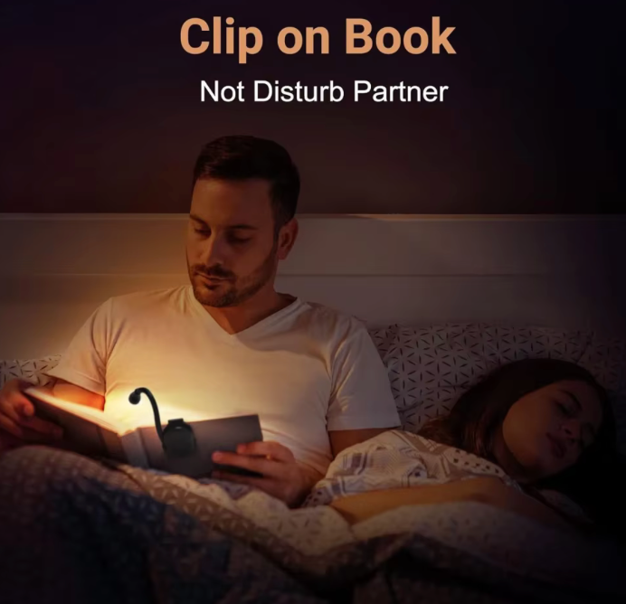 Mini LED Book Luce notturna Clip regolabile 360 ° Lampada di protezione per gli occhi Flip Study ricaricabile a 3 colori per la lettura della camera da letto da viaggio