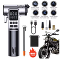 Compressore d'aria compressa per pneumatici per biciclette per auto con batteria elettrica LCD 150PSI, display digitale per pompa d'aria elettrica wireless DHL