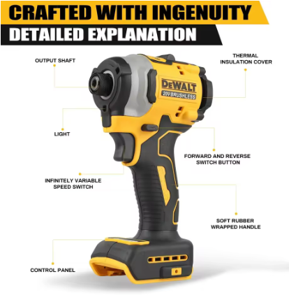 Avvitatore a impulsi DEWALT DCF850, avvitatore elettrico 20V brushless senza fili, 3250 giri/min, utensili ad alta coppia, elettroutensili