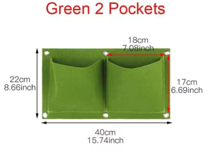 Sacchi per Piante da Appendere a Parete con Tasche Multiple, Vasi per Piante da Giardino, Ortaggi, Bonsai, Fiori, Accessori per la Decorazione Domestica