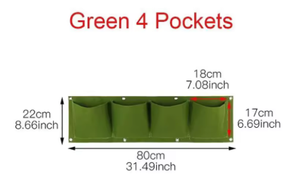 Sacchi per Piante da Appendere a Parete con Tasche Multiple, Vasi per Piante da Giardino, Ortaggi, Bonsai, Fiori, Accessori per la Decorazione Domestica