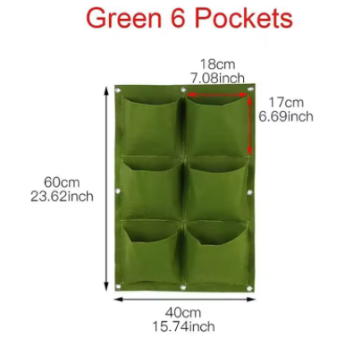Sacchi per Piante da Appendere a Parete con Tasche Multiple, Vasi per Piante da Giardino, Ortaggi, Bonsai, Fiori, Accessori per la Decorazione Domestica